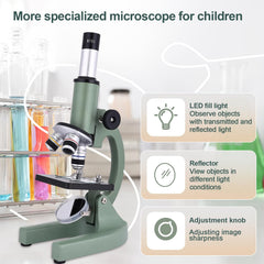 OOZSTAR microscope with LED fill light for clear viewing in dim environments