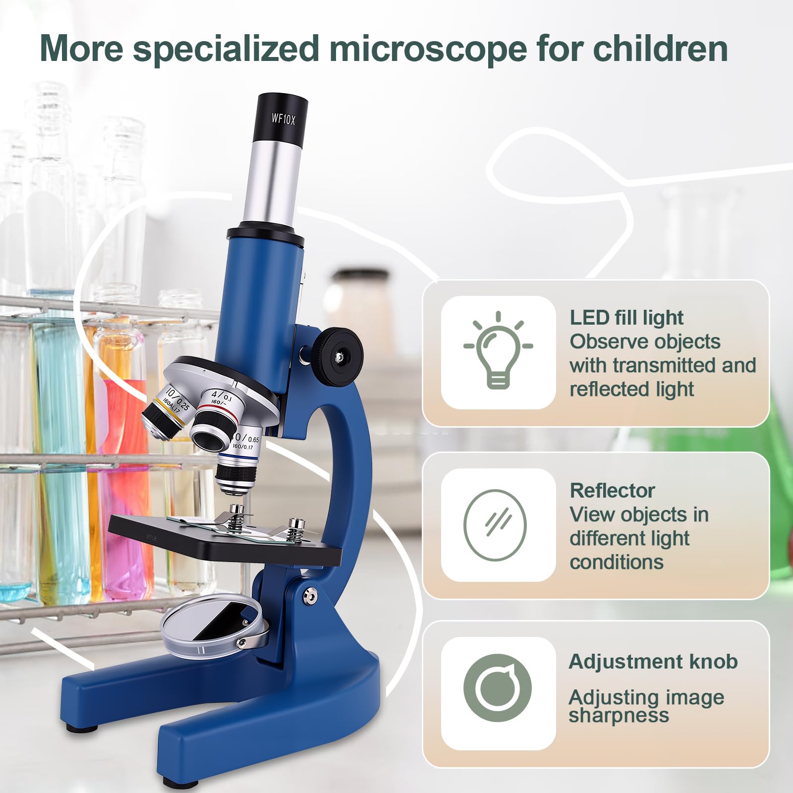 OOZSTAR magnification options from 100x to 2000x for varied specimens