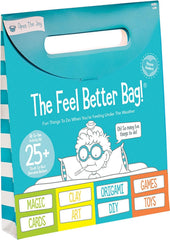 Open The Joy Feel Better Bag: kids playing cards promote family bonding and fun.