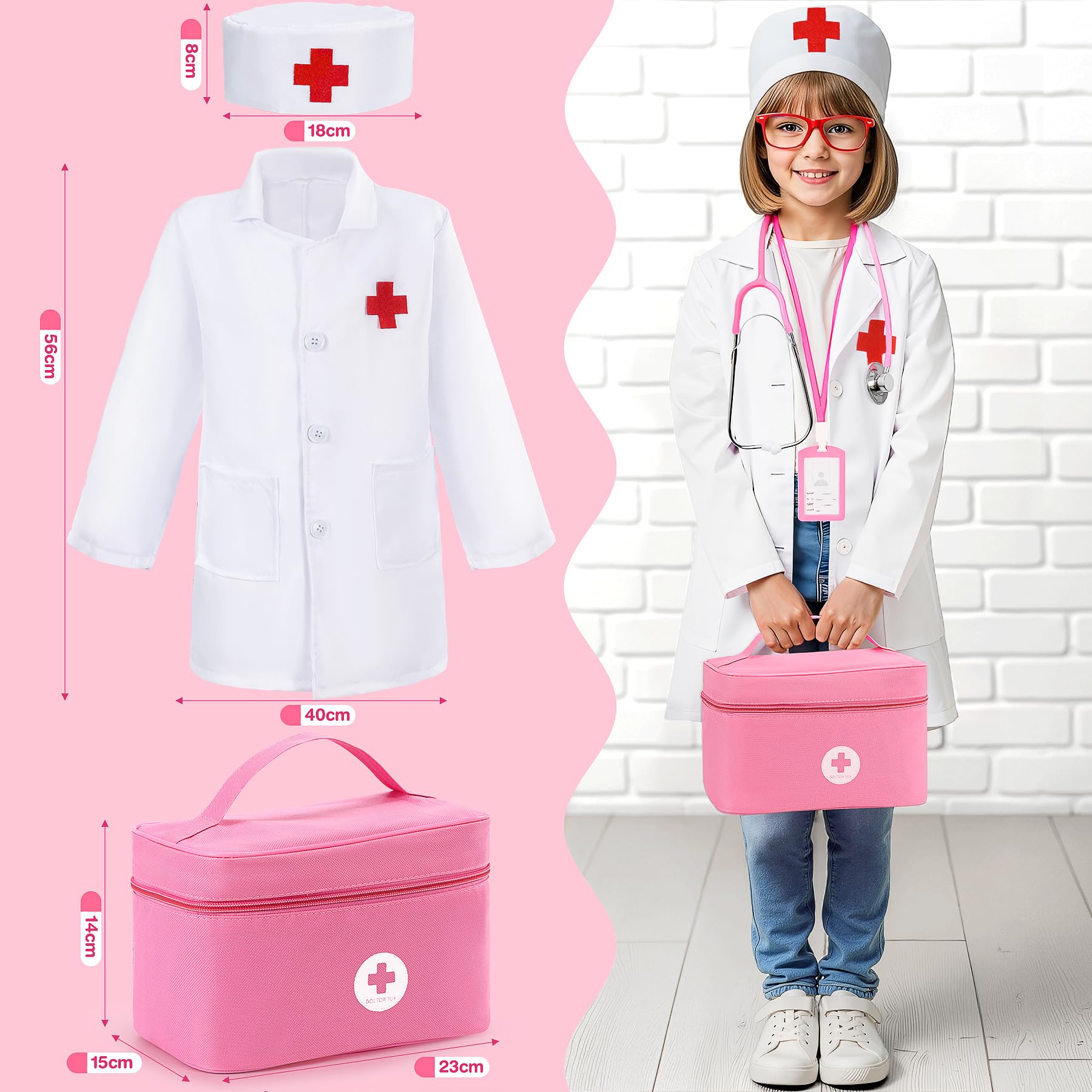 Ophy doctor kit kids nurse accessories for cooperative play.