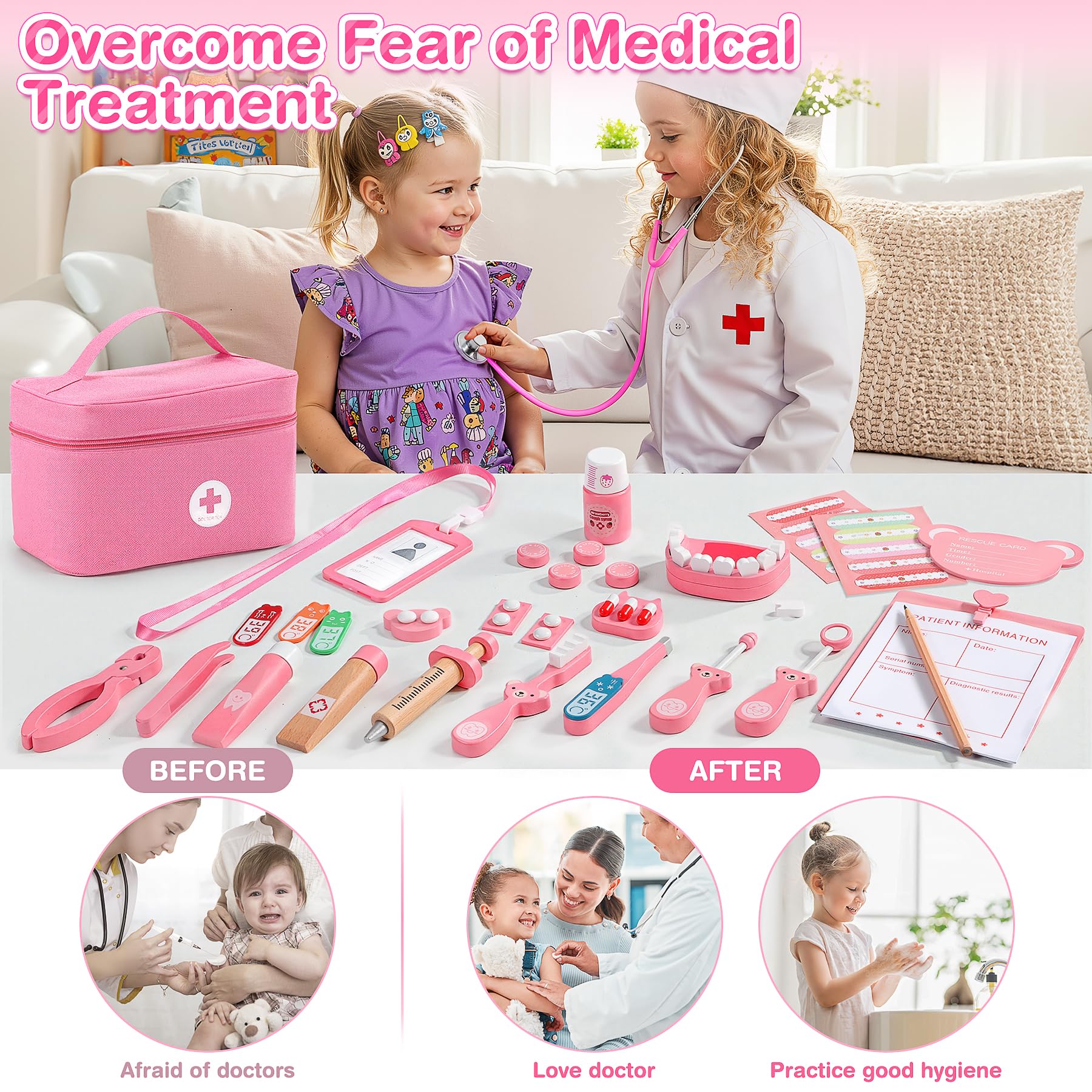 Ophy doctor kit kids stethoscope with realistic sounds sparks curiosity.
