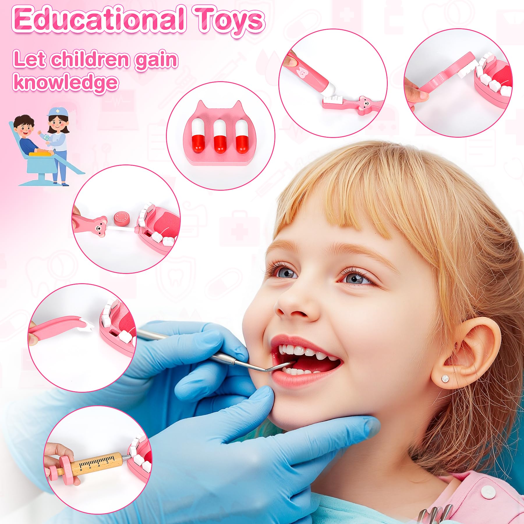 Ophy doctor kit kids syringes enable safe role-play storytelling.