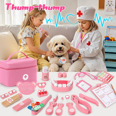 Ophy Doctor Kit kids thermometer included for pretend checkups.