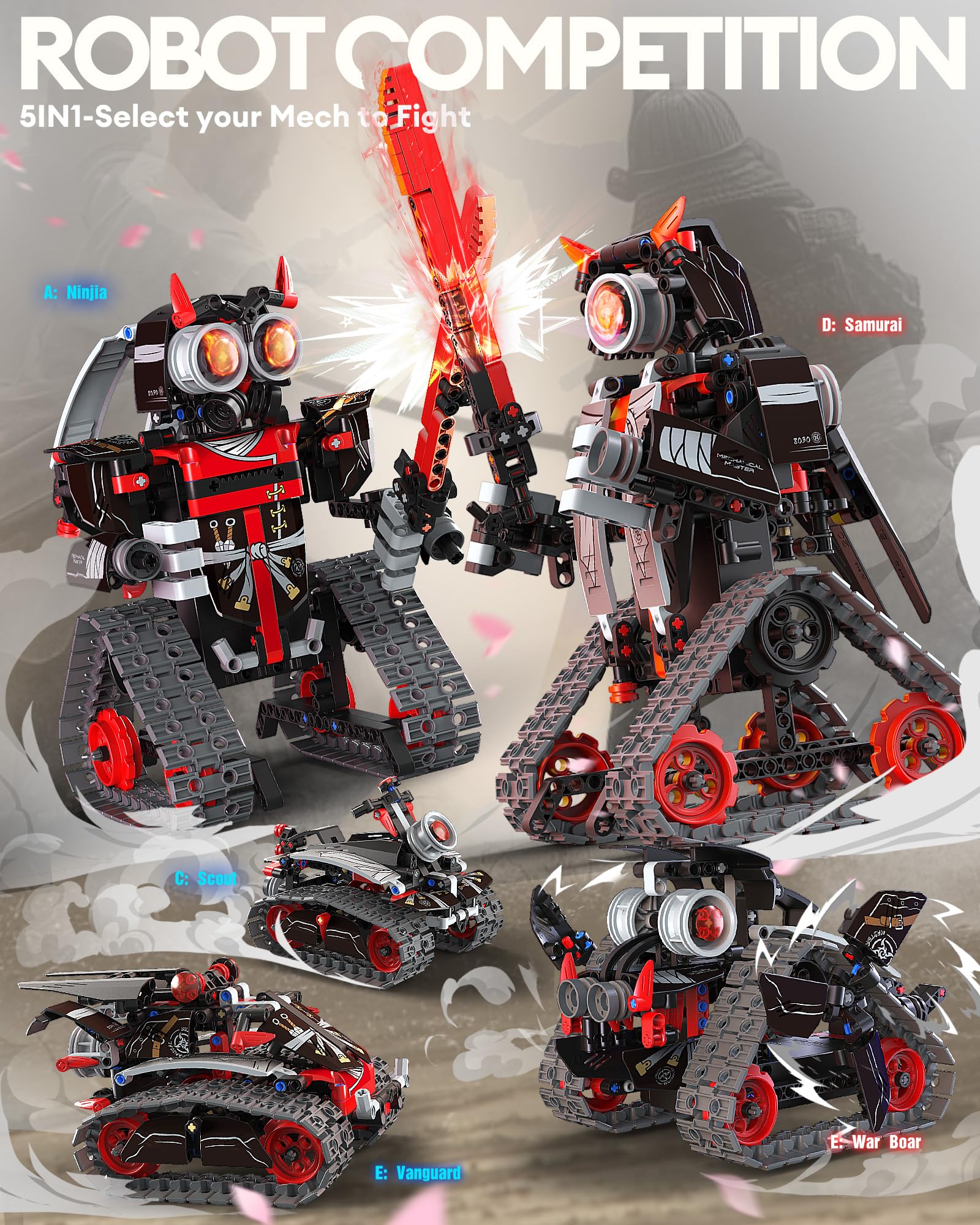 Opmind ninja robot model demonstrates precise assembly and problem-solving engagement.