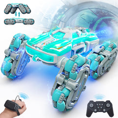 Opmind 8WD RC Car front view with dynamic lights for dramatic play