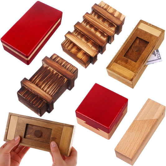 Oppaxf Puzzle Box 6-Pack with hidden compartments for small treasures.