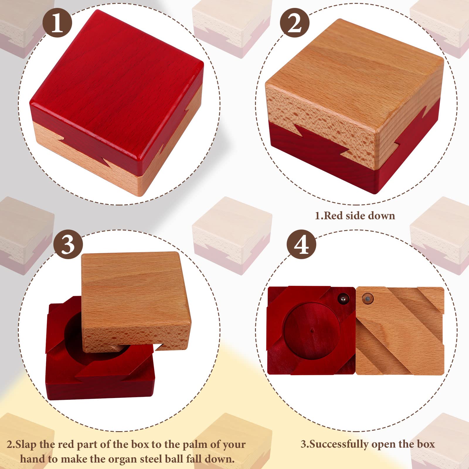 Oppaxf various sizes puzzle box fits different gift or keepsake items.