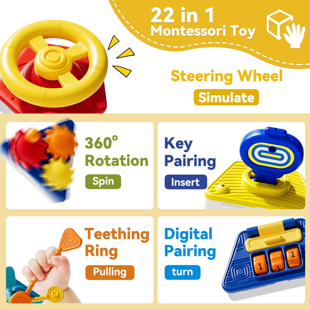 Oppvoci busy board pull string encourages grasp-and-pull actions
