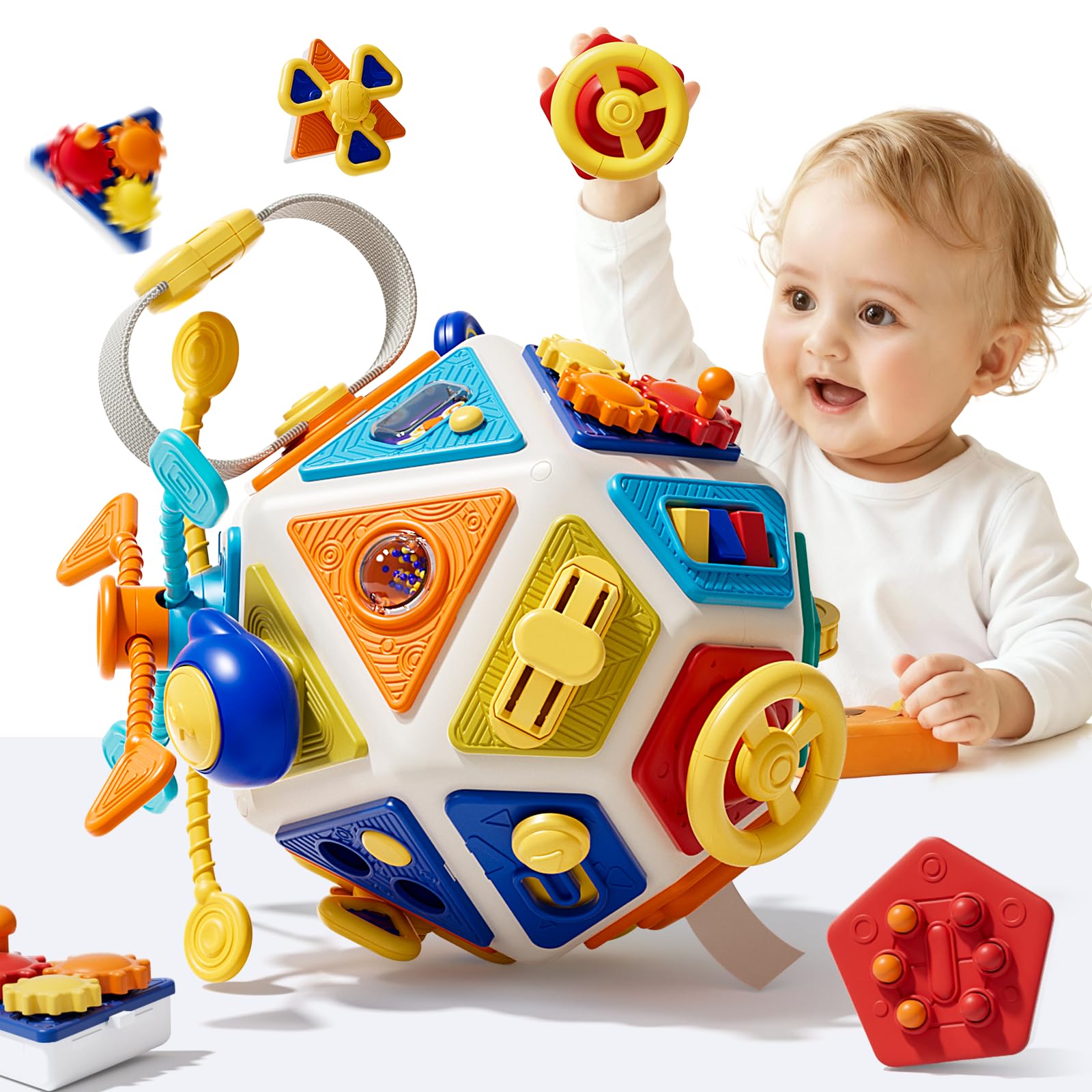 Oppvoci busy board steering wheel for fine motor control during pretend play