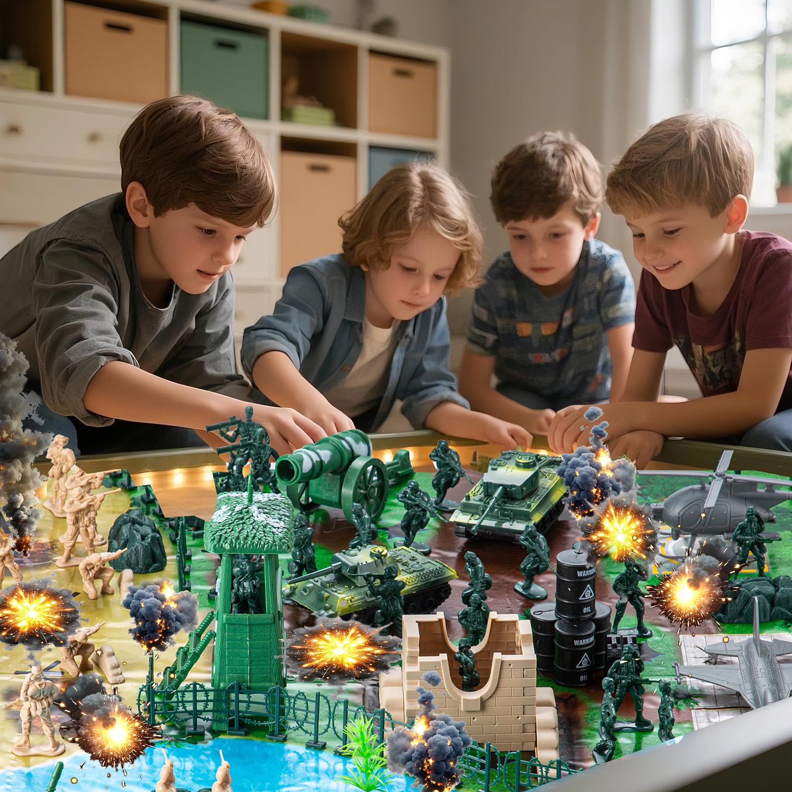 oqotoy Army Men battle mat image demonstrates versatile terrain for extended missions