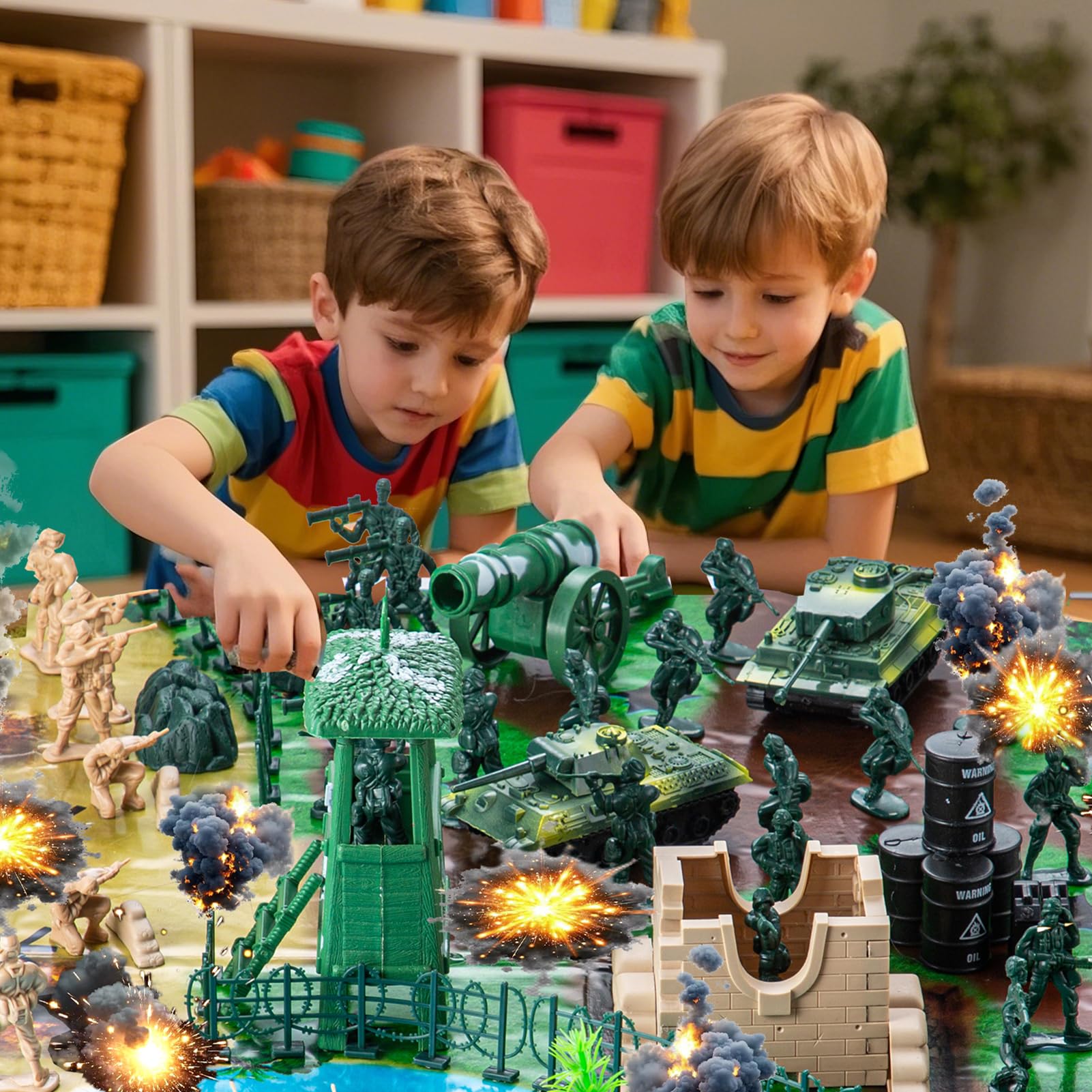 oqotoy Army Men helicopter image emphasizes movable blades for dynamic air missions and scenes