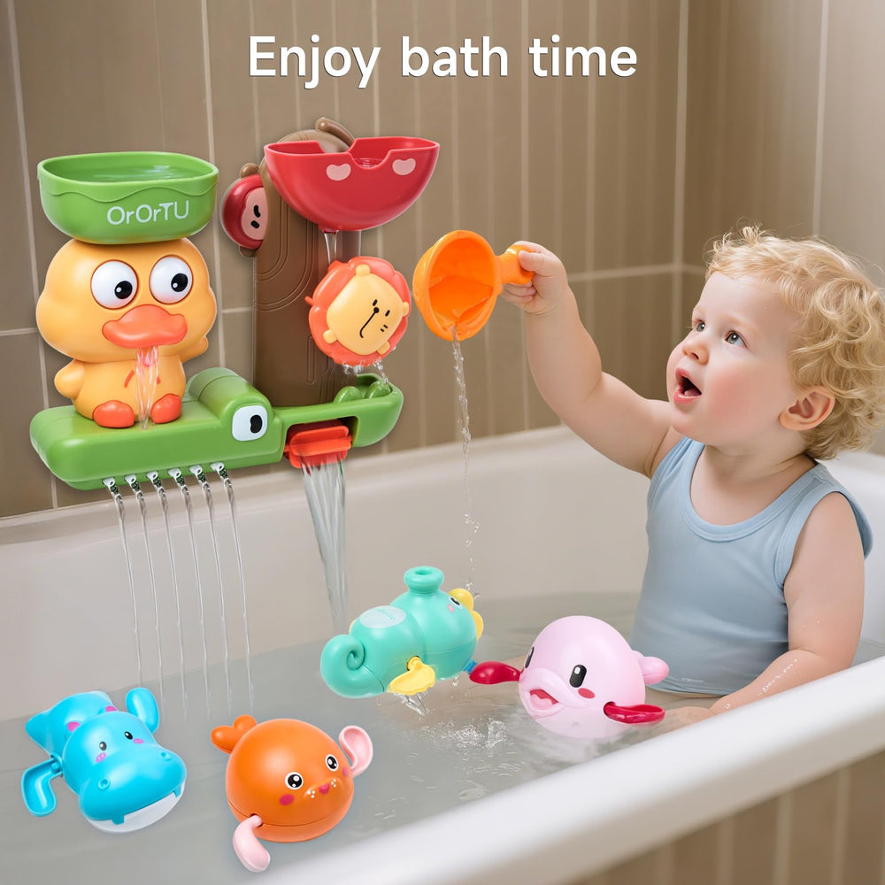 OR OR TU bath toy waterfall crocodile six-stream waterfall for dynamic baths.