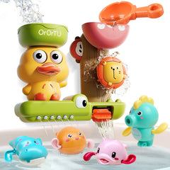 OR OR TU bath toy waterfall duck eyes roll for playful pours.
