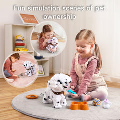 OR OR TU included dog ball and accessories for pretend care routines.