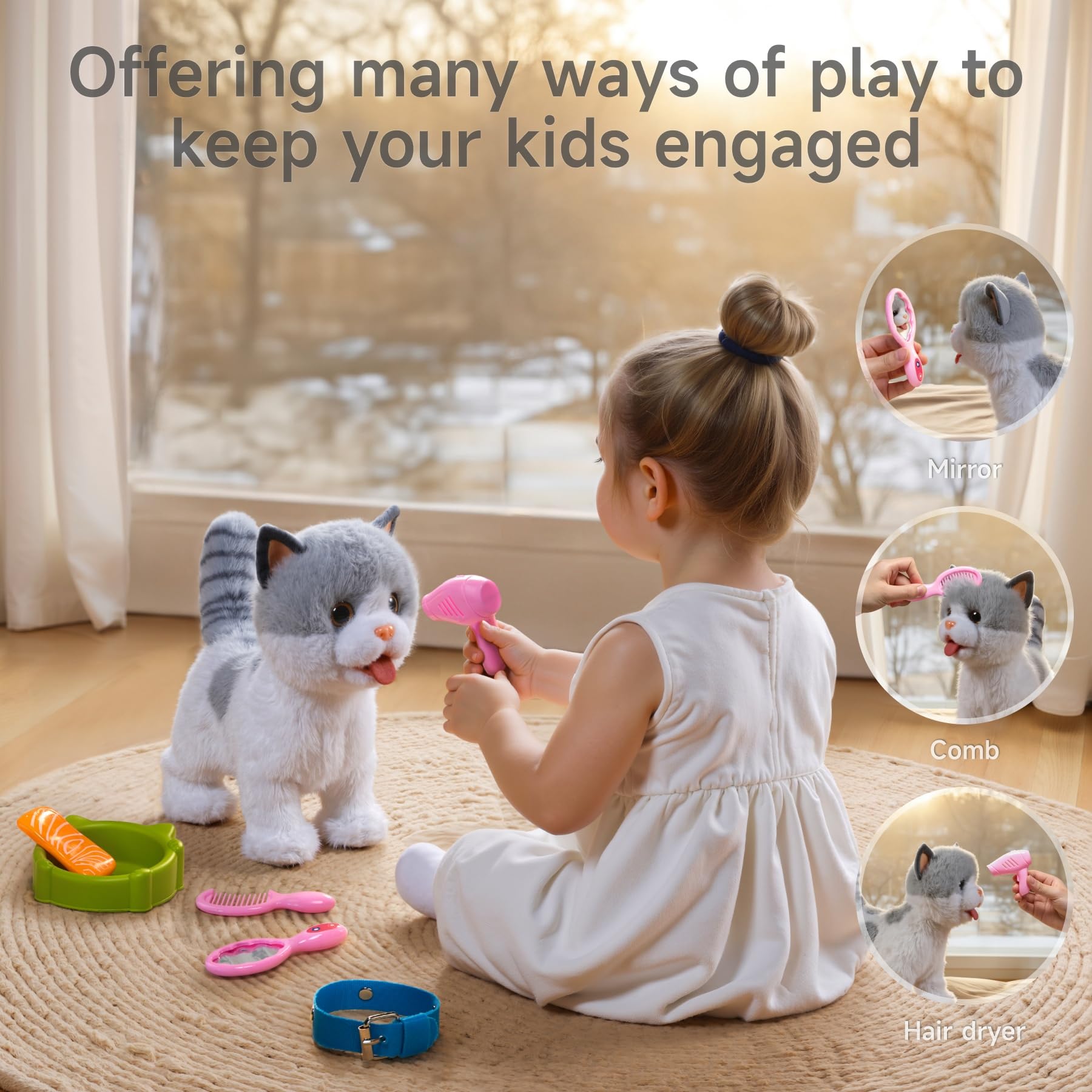 OR OR TU Grooming accessories promote imaginative care routines.