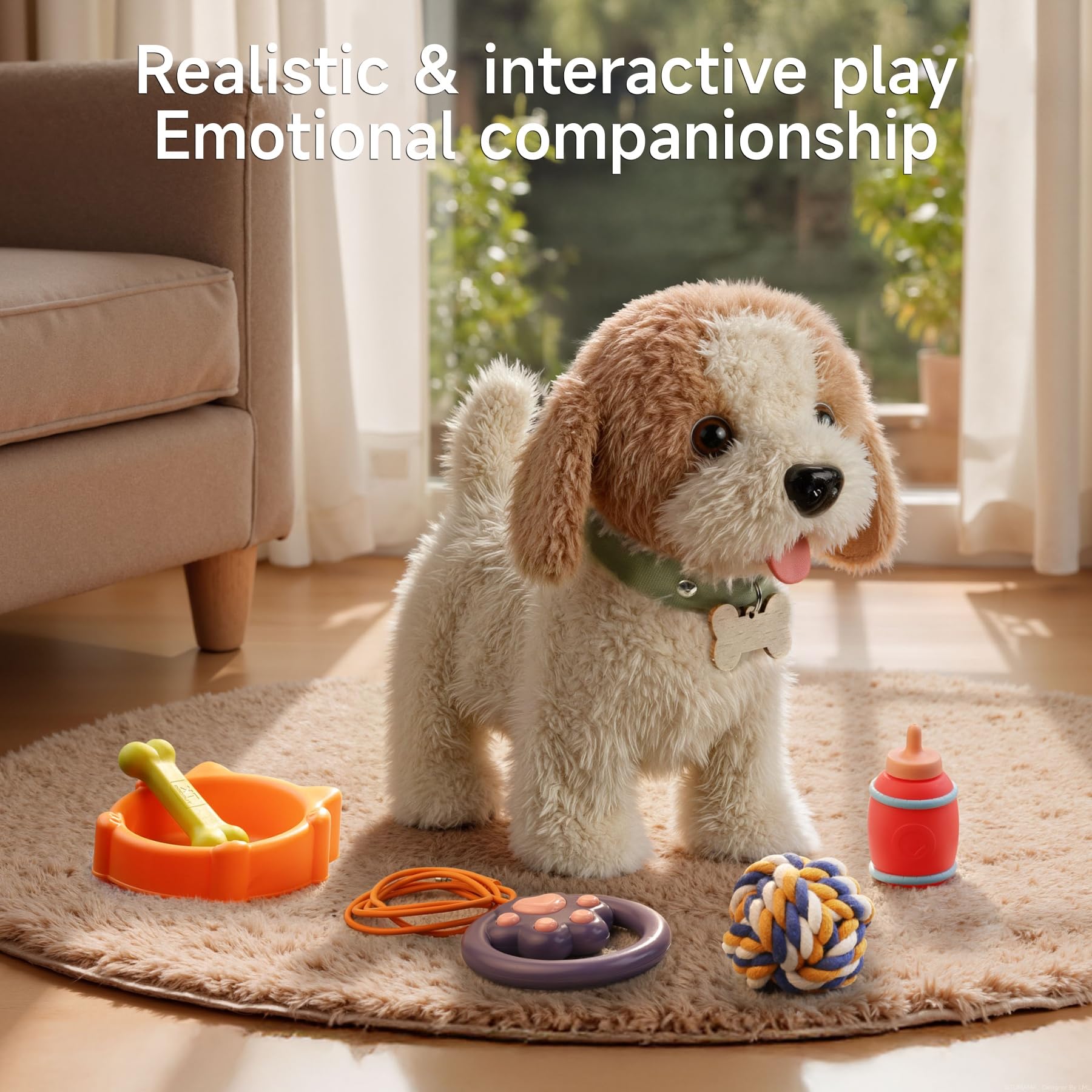 OR OR TU plush interactive puppy licking action enhances engagement during pretend care