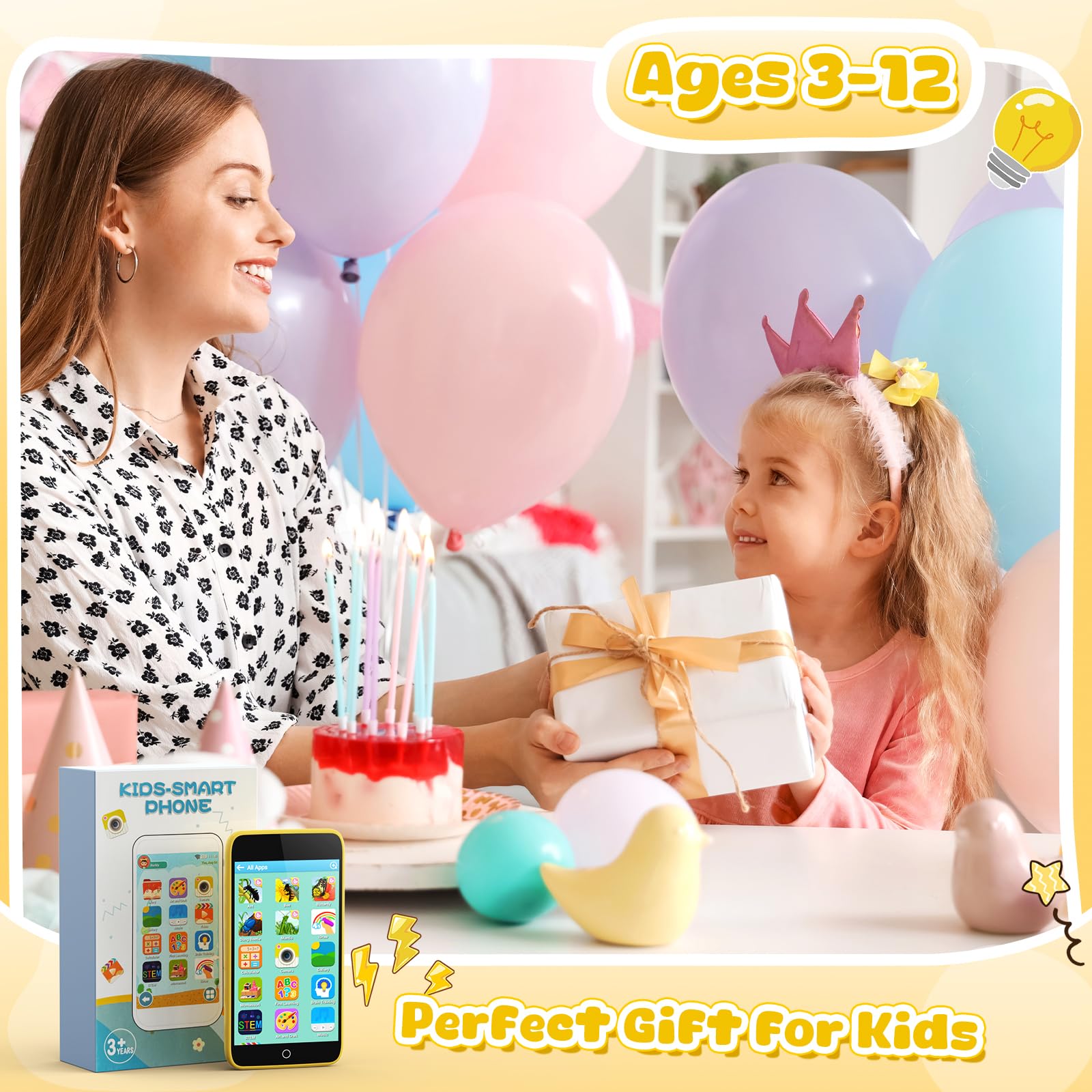 Orantronx Kids Phone included accessories, ensuring ready-to-use setup