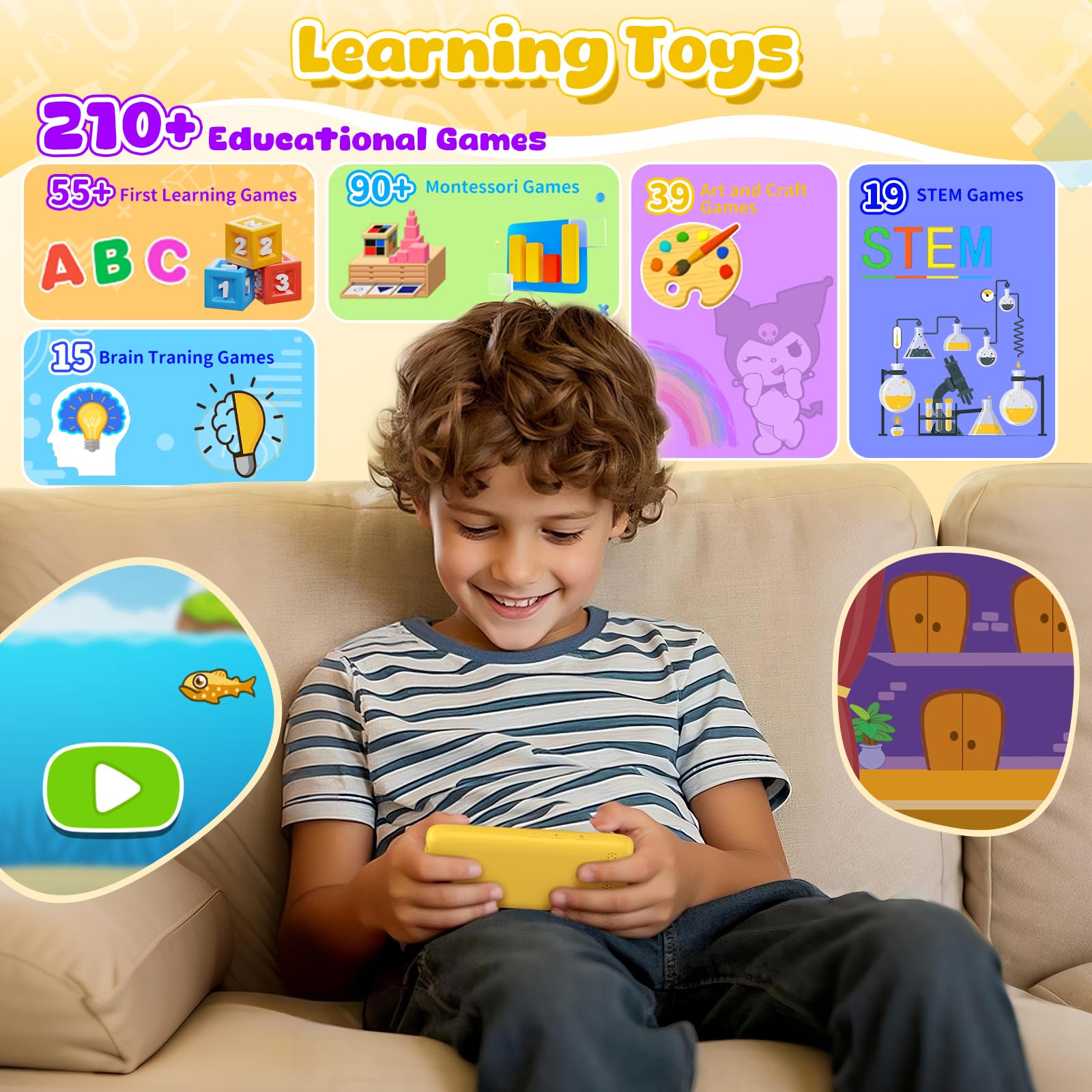 Orantronx Kids Phone side view, portable design for on-the-go learning