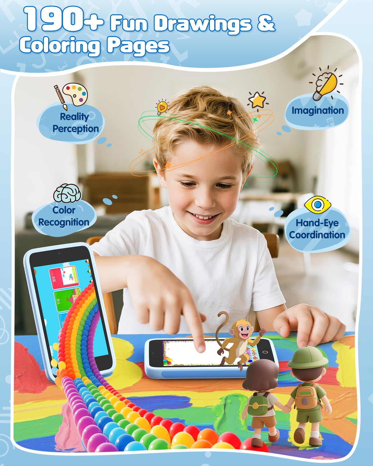Orantronx 190 drawing pages encourage creativity and fine motor skills.
