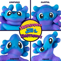 Orb Funkee Animalz Mega Axolotl pink-grape side view, washable and quick to reshape.