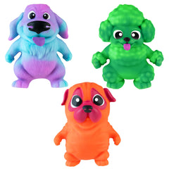 Orb Funkee Animalz Mega Dogs orange purple pug squeezable stress-relief toy