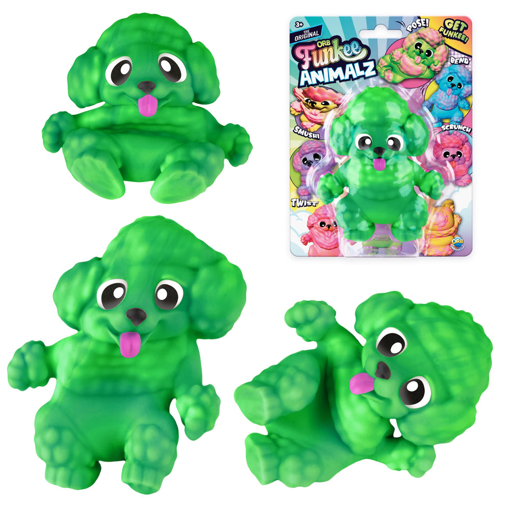 Orb Funkee Animalz Mega Dogs texture close-up soft stretchy skin