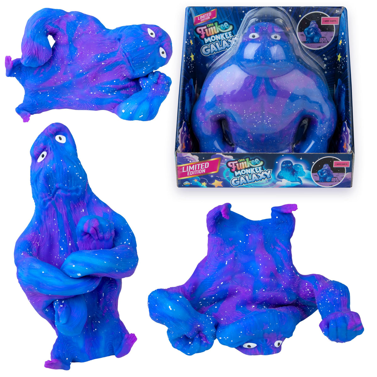 ORB Jumbo Funkee Galaxy Monkee skin detail shows cosmic colors for vibrant sensory play.