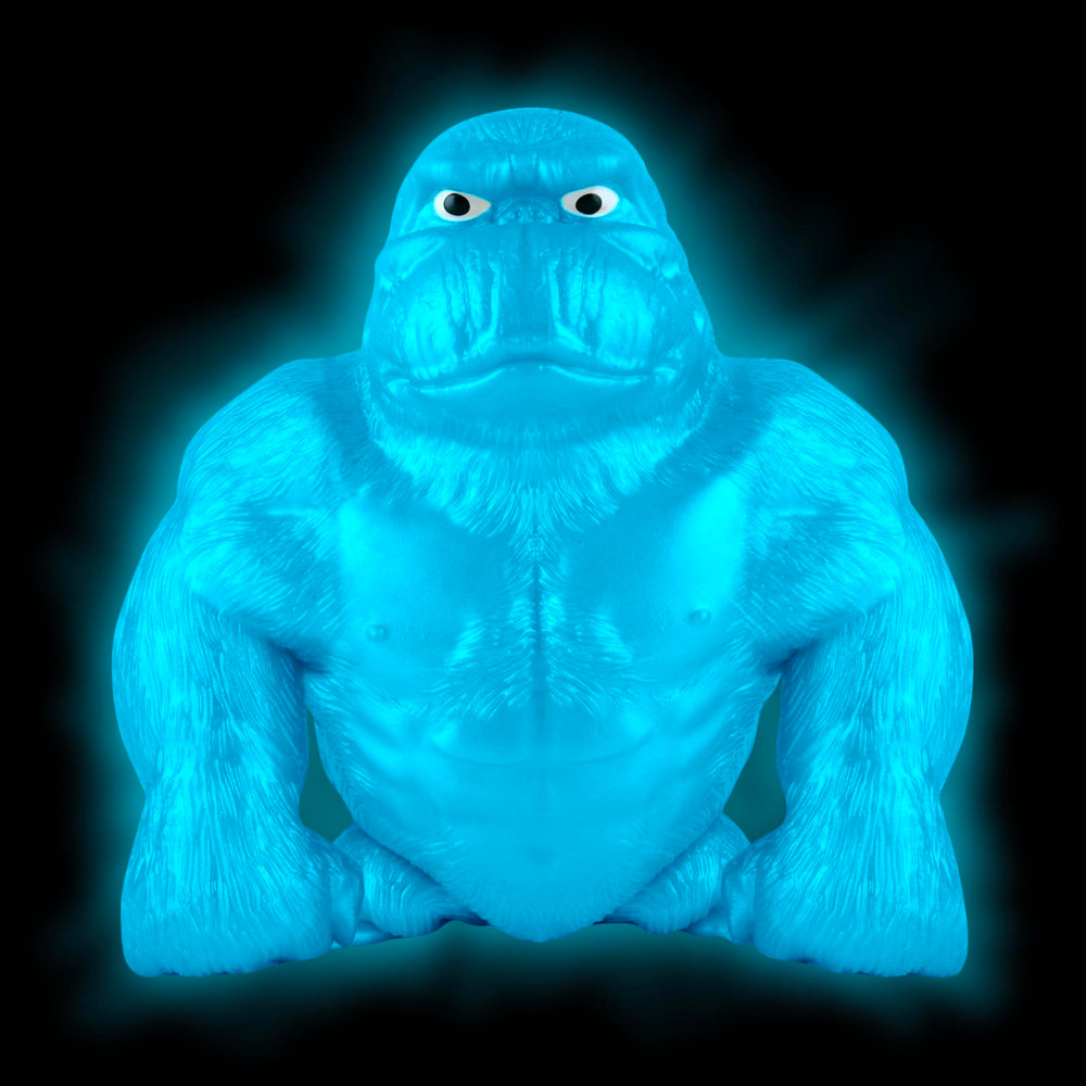 Orb Funkee Monkee jumbo blue glow close-up shows textured skin and durable material.