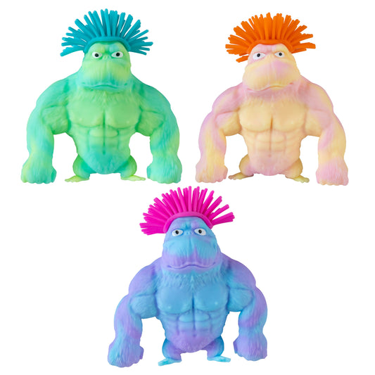 Green-blue Funkee Monkee teal hair ready for creative poses and fidget fun.