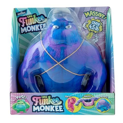 The Orb Factory Funkee Monkee Jumbo weighs 4.5 pounds for a substantial squeeze.