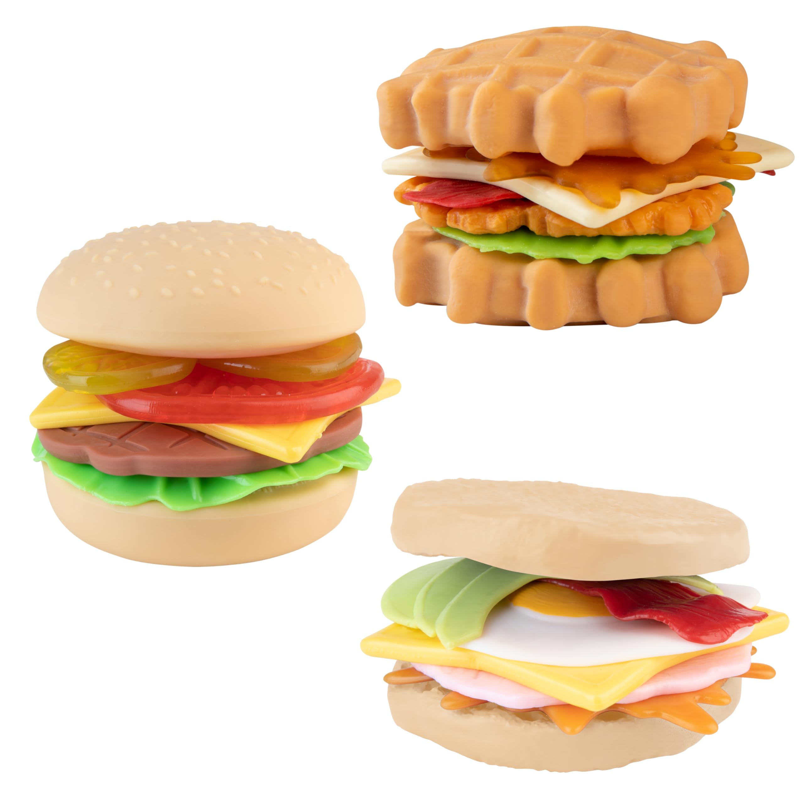 Stretchee Chick'n & Waffles close-up shows vibrant textures ideal for imaginative play.