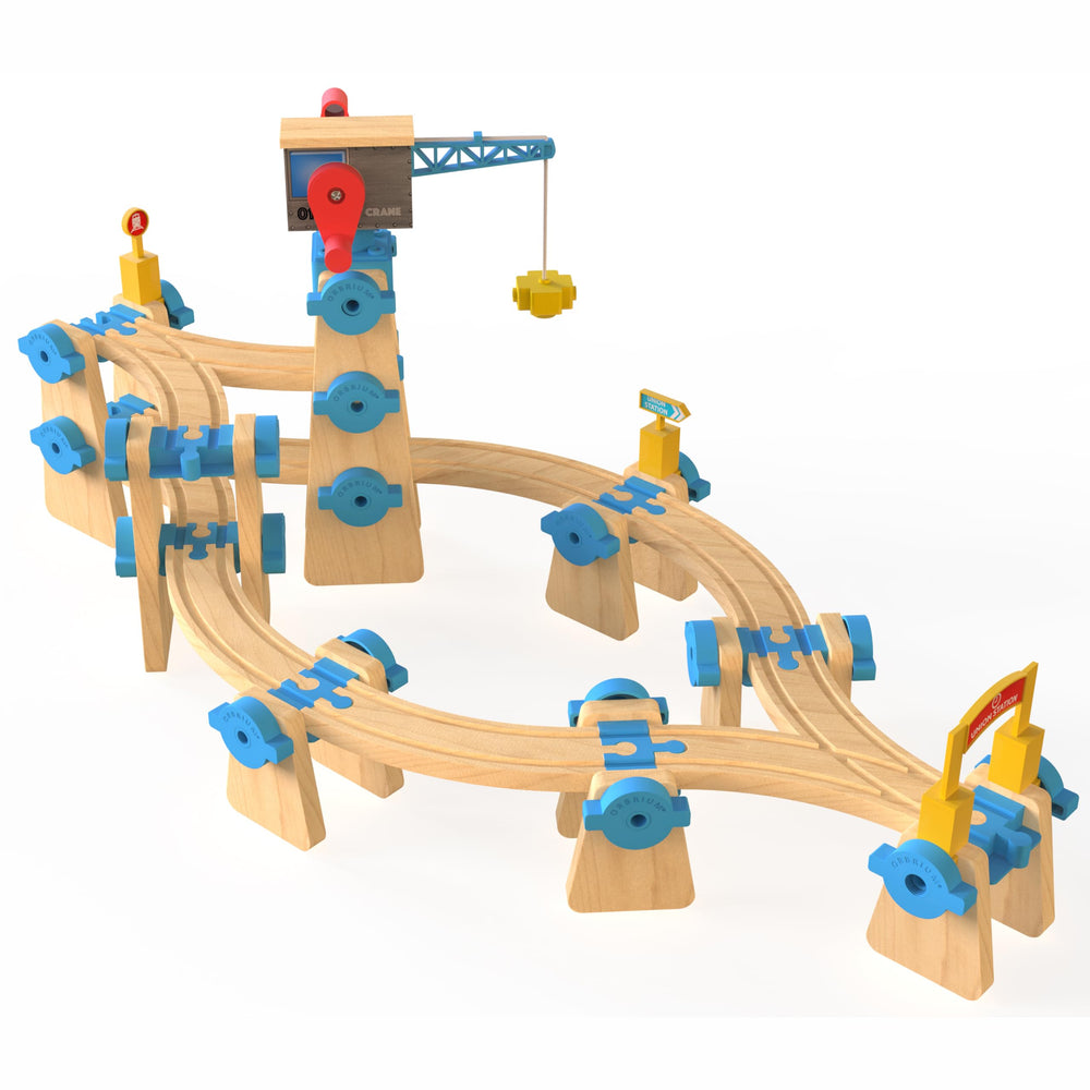 Orbrium bridge wall attachments enable realistic railway crossings and open-ended storytelling.