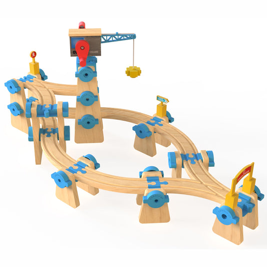 Orbrium bridge wall attachments enable realistic railway crossings and open-ended storytelling.