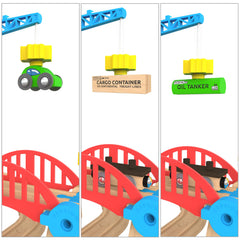 Orbrium magnetic crane lifting loads for hands-on stacking and problem solving