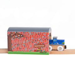 Orbrium wooden tunnel fits Thomas The Tank, Brio, and Melissa & Doug sets for STEM play