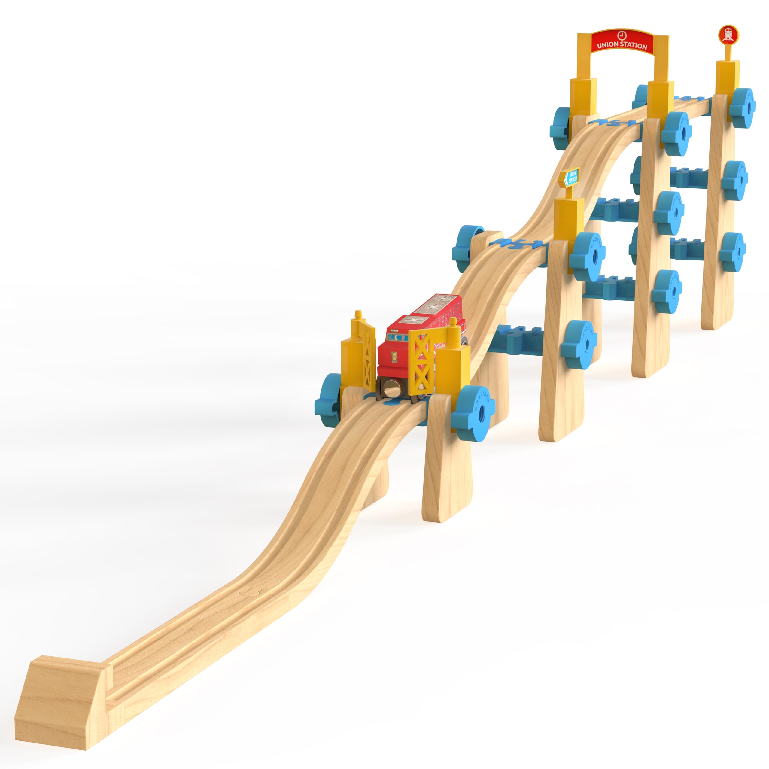 Orbrium wooden columns with three heights add sturdy support for ambitious builds.