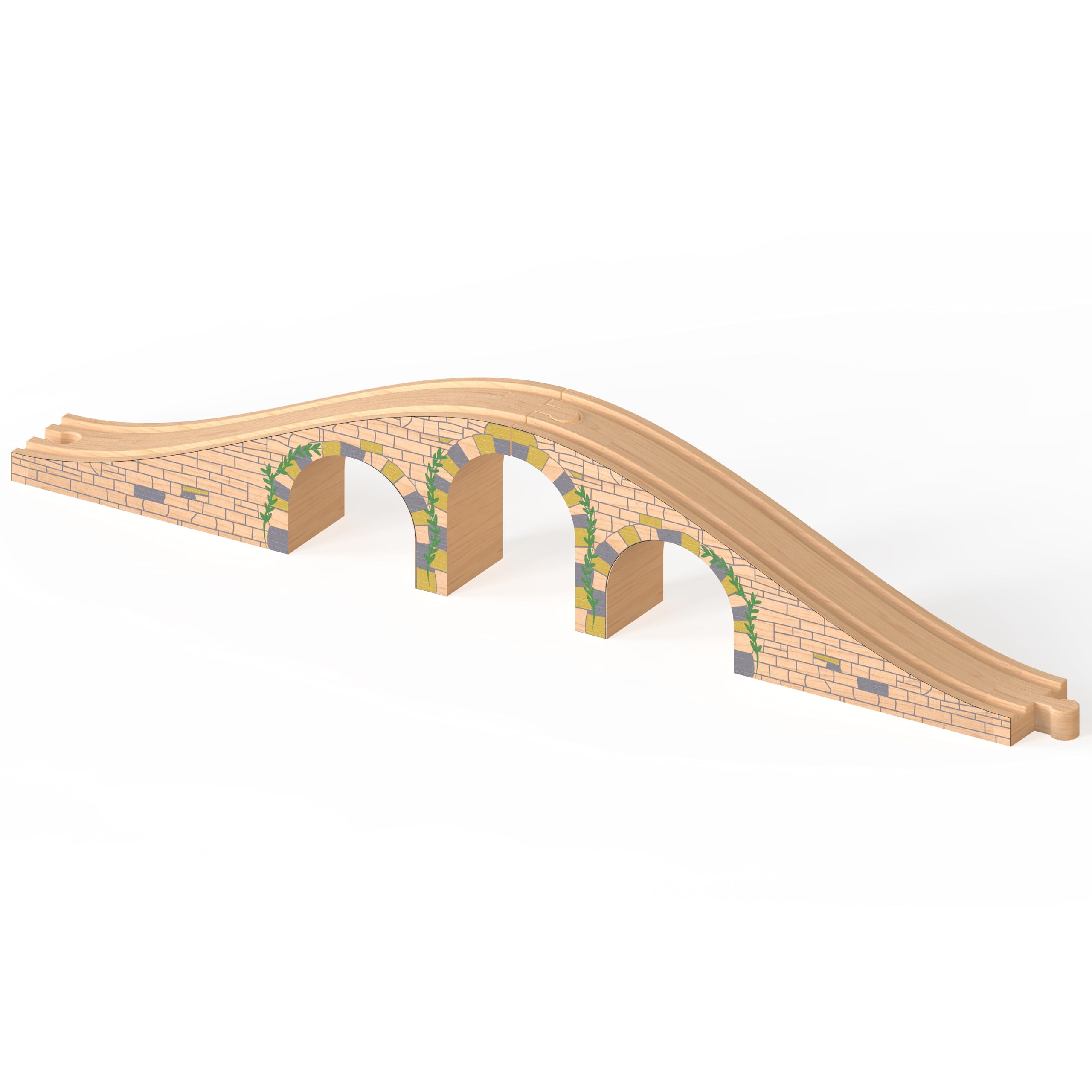 Orbrium wooden railway bridge supports smooth train passage