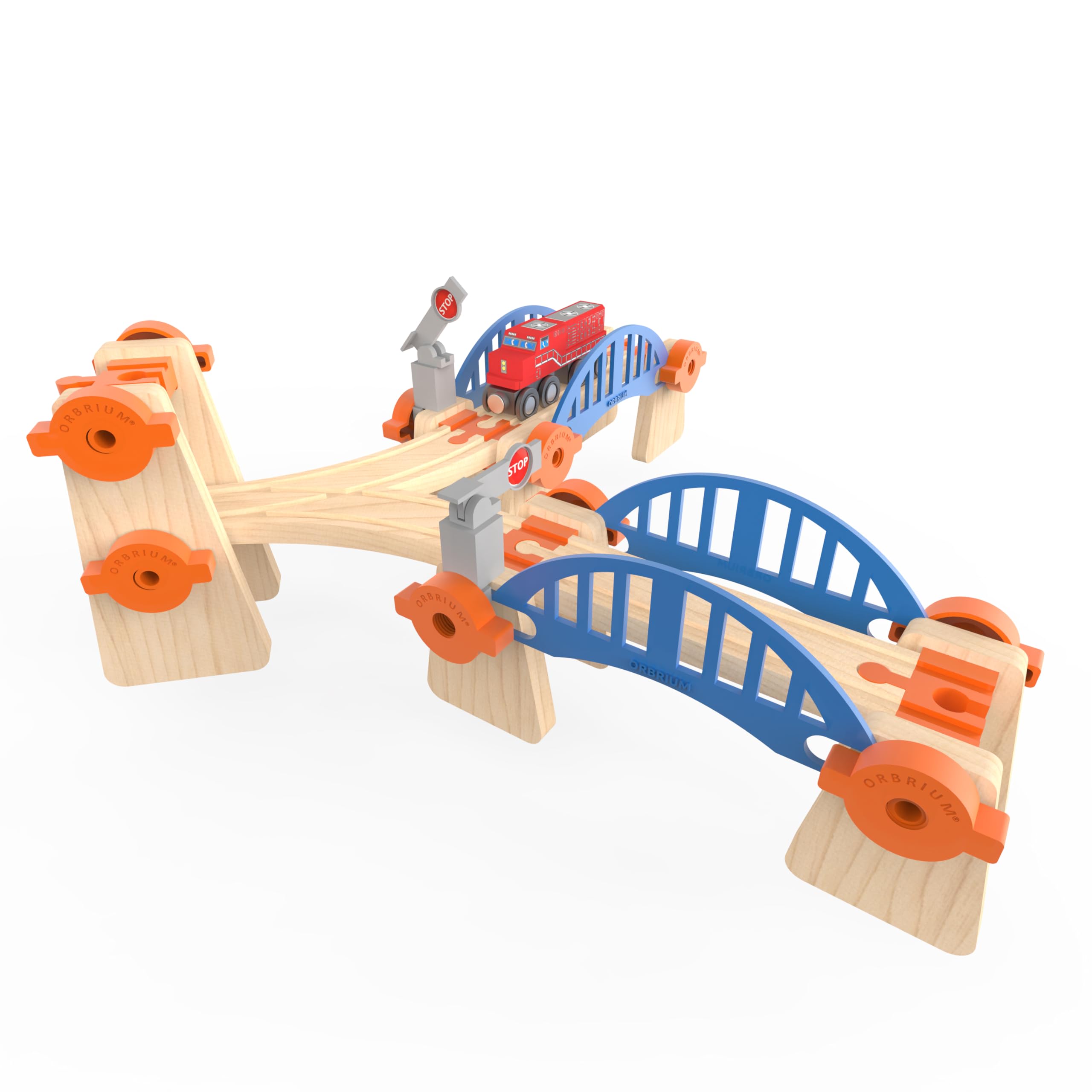 Orbrium bridge wall attachments expand crossing options for layouts.