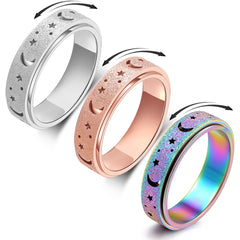 OreilleStar Anxiety Ring Spinner in silver supports focused work sessions.