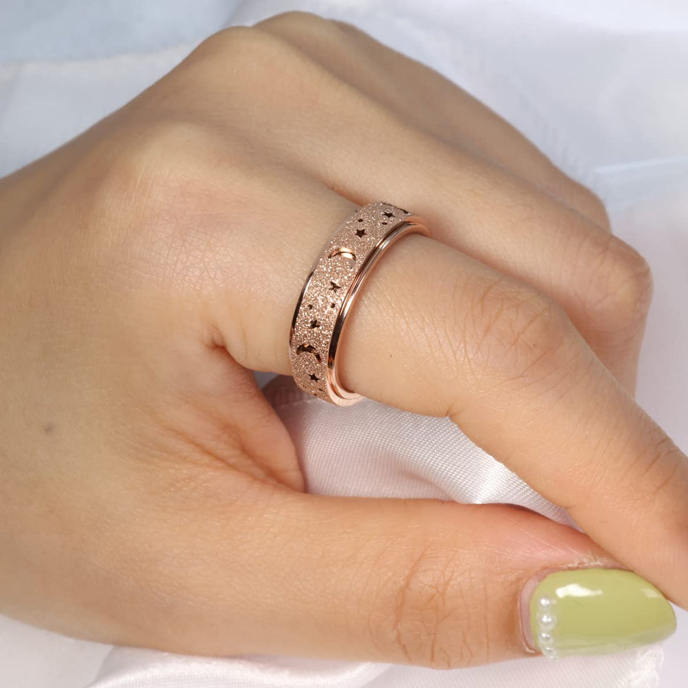OreilleStar titanium stainless steel fidget ring is durable for daily wear