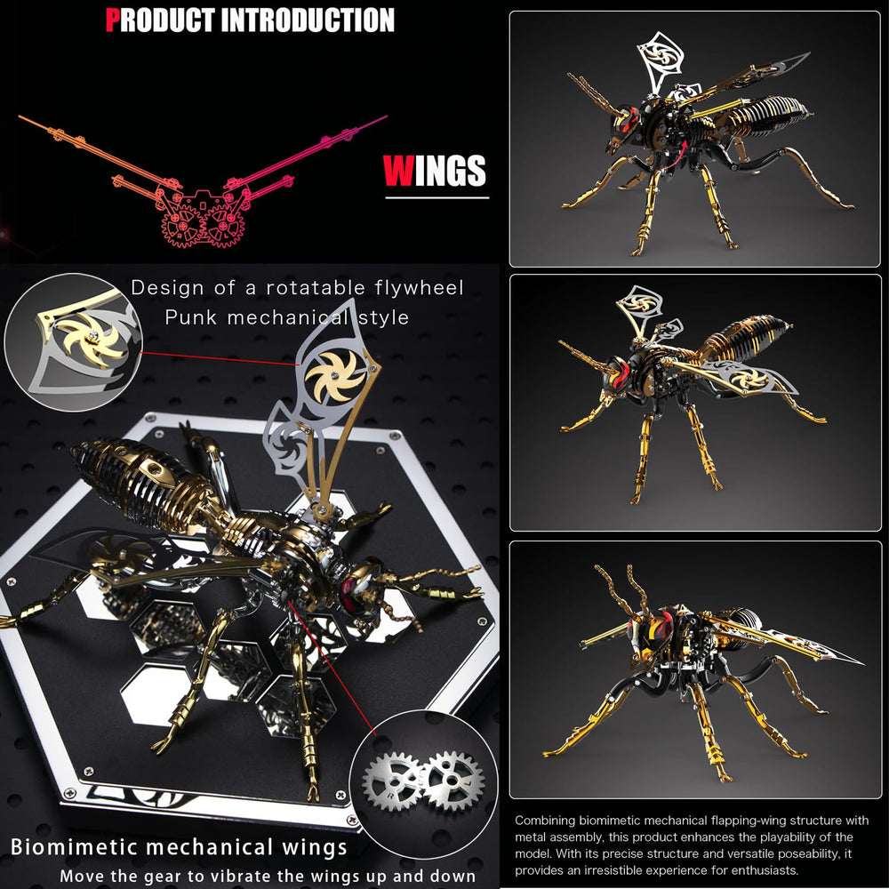 OreilleStar Wasp abdomen and legs: ready-to-assemble components for careful construction.