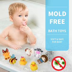 Oriate bath toys with farm animals for fun tub time