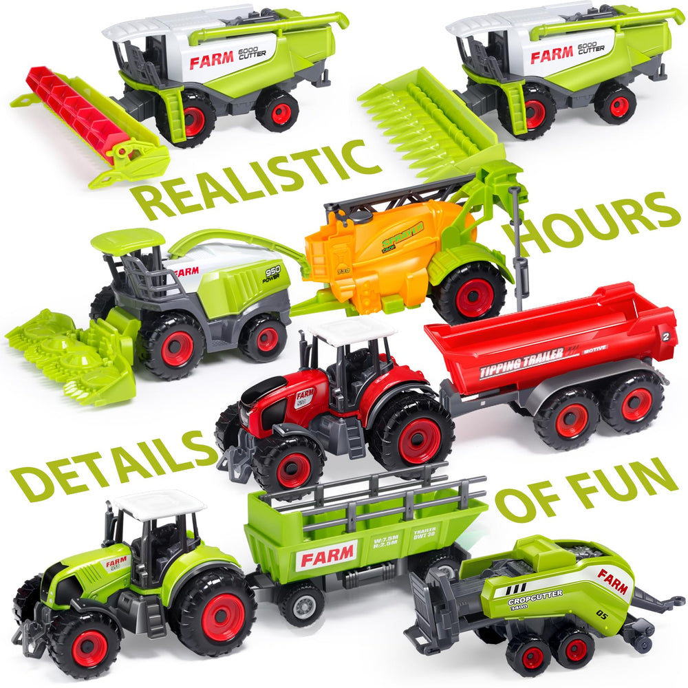 Oriate farm tractor set play mat scene enhances immersive farm world exploration