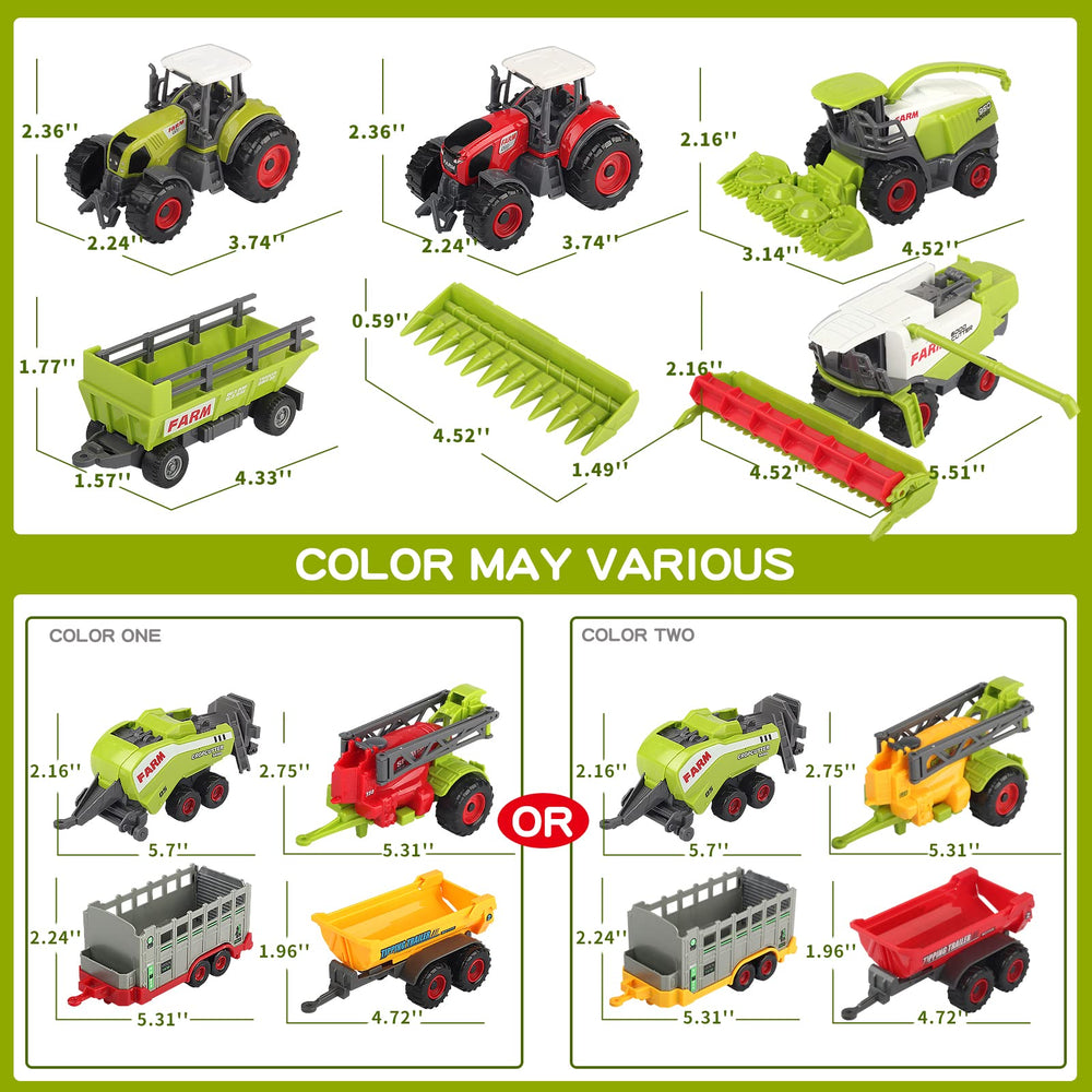 Oriate farm tractor set signs illustrations help teach farm layout and prompts
