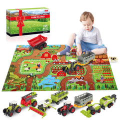 Oriate farm tractor set tractor die cast for durable, engaging pretend play