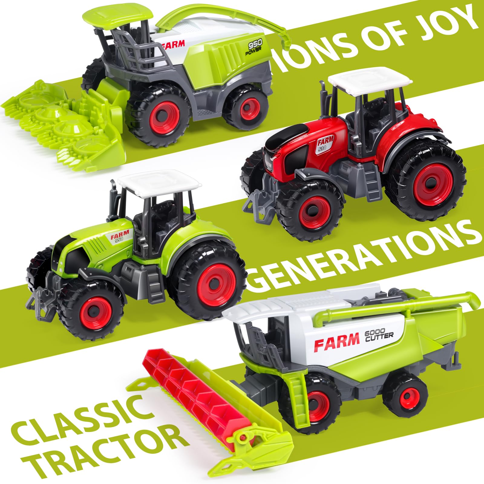Oriate farm tractor set trailer attachment shows realistic hitching for easy setups