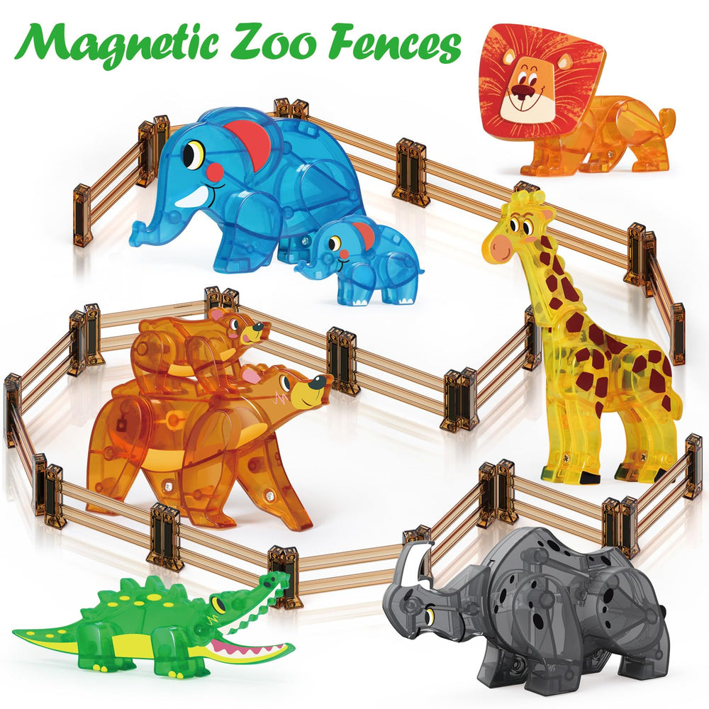 Oriate magnetic fence tiles enable easy layout of garden borders and animal enclosures.