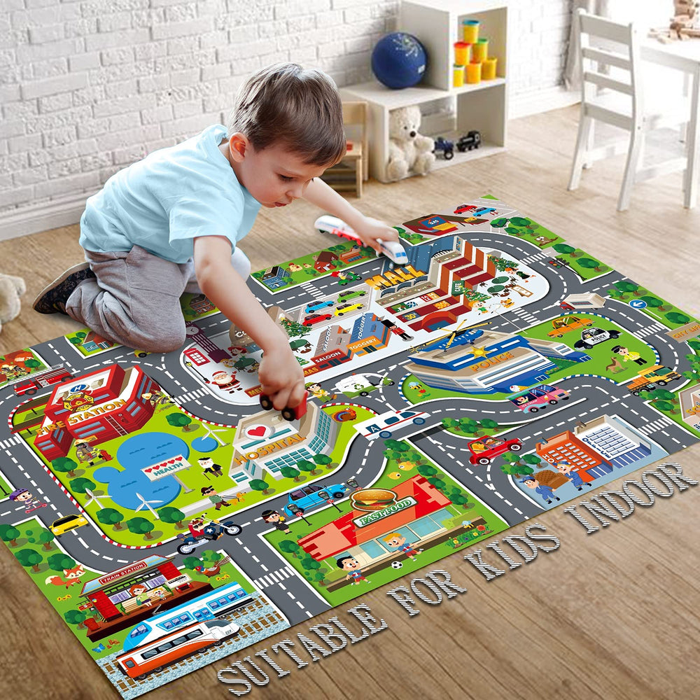 Oriate Modern City theme mat sparks urban-role play with vehicles and characters