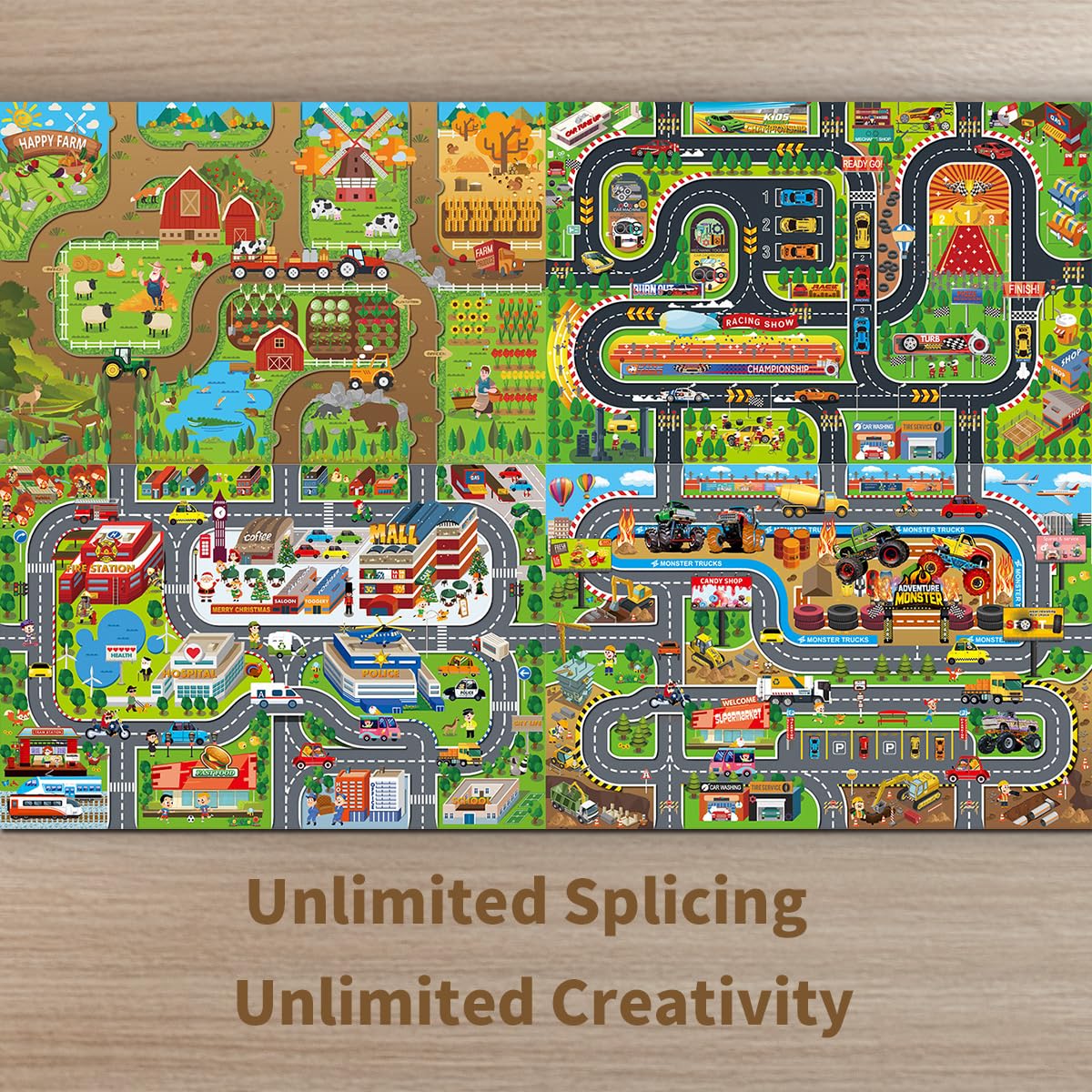 Oriate Kids Dream Mat Racetrack pattern for fast-paced storytelling.