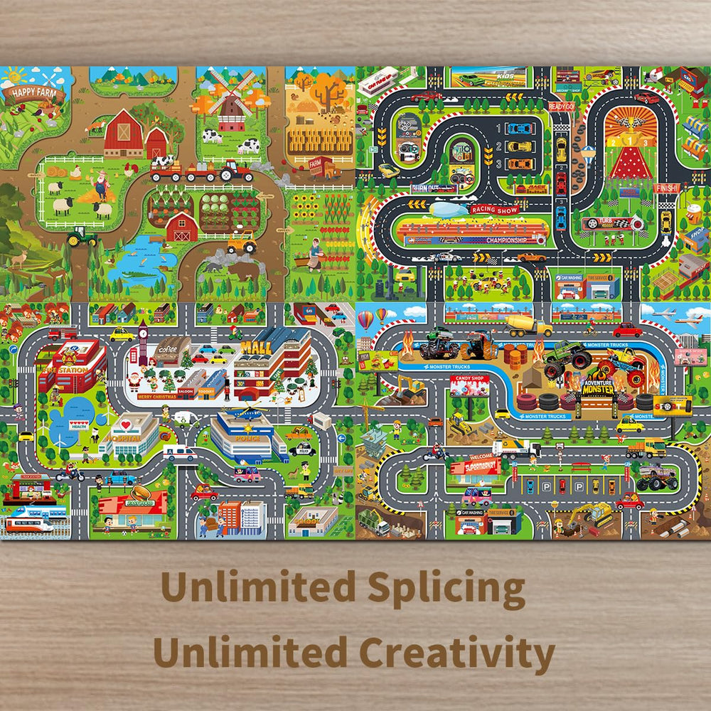Oriate Kids Dream Mat Racetrack pattern for fast-paced storytelling.